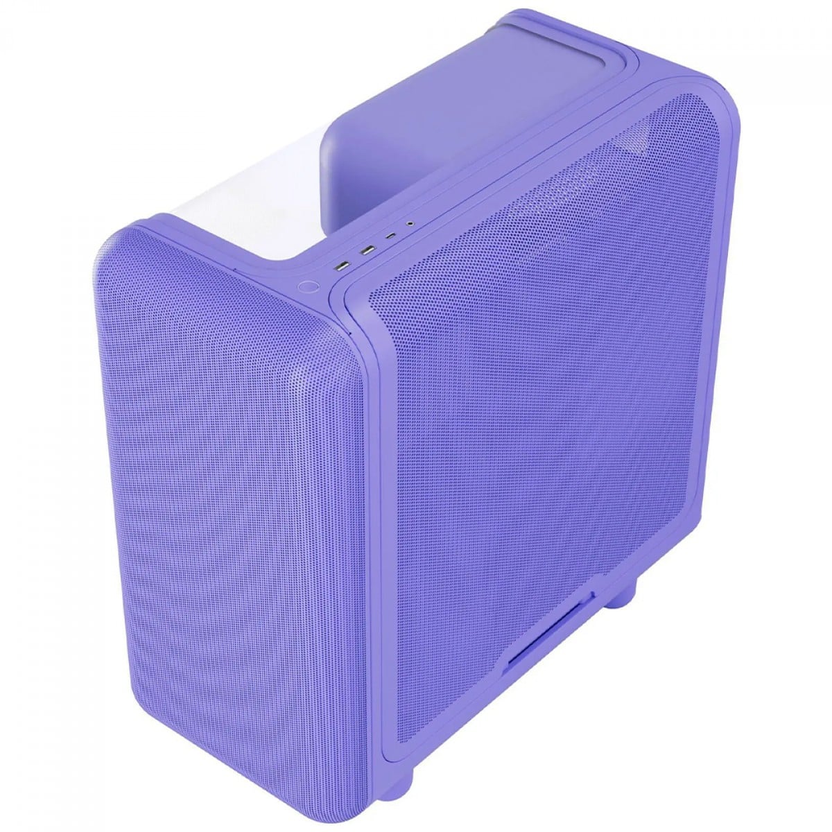 Gabinete Gamer Hyte X50 Taro Milk, Mid Tower, Vidro Temperado, EATX, Sem Fans, Roxo, CS-HYTE-X50G-TM