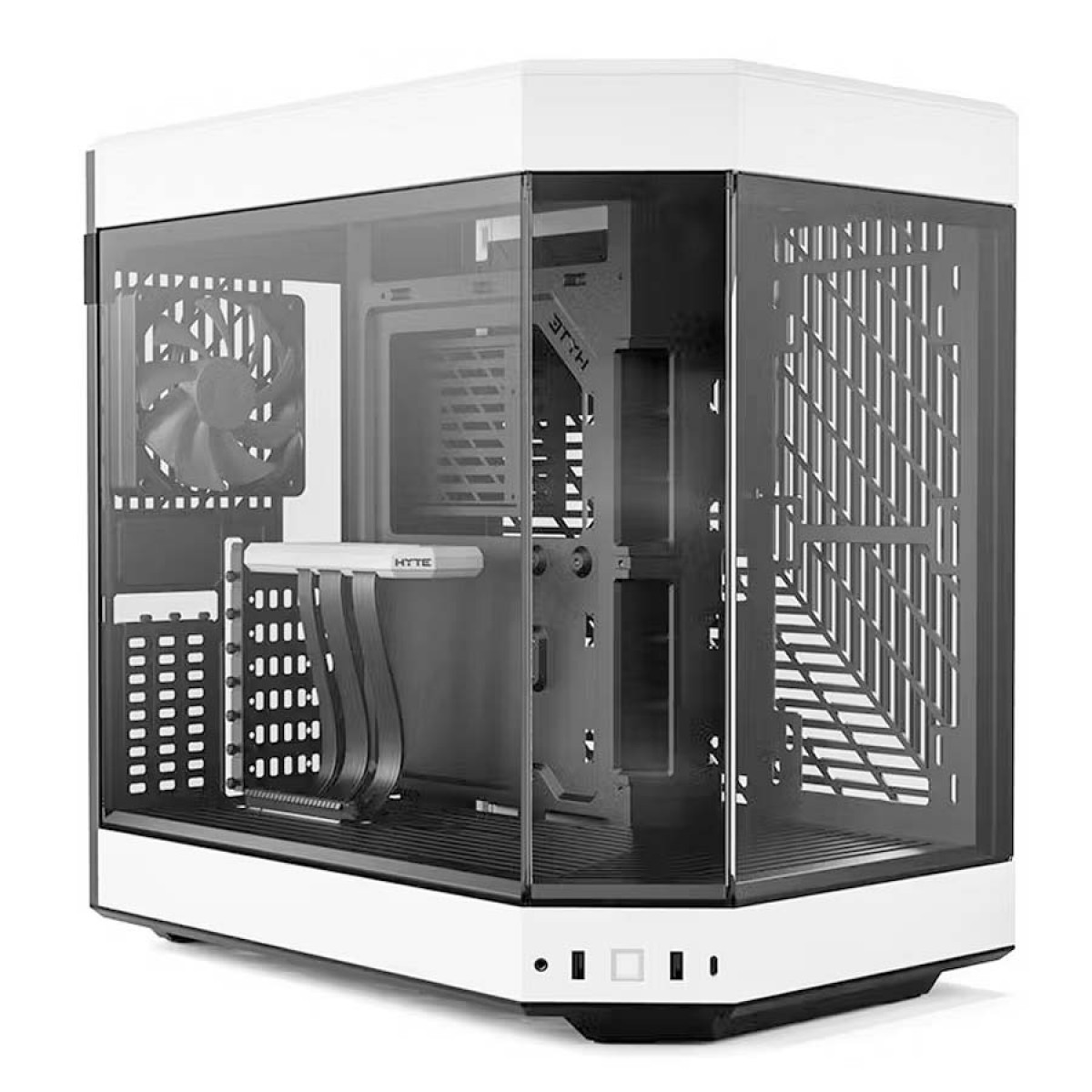Gabinete Gamer Hyte Y60, Mid Tower, Vidro Temperado, ATX, Sem Fonte, Com 3 fans, White, CS-HYTE-Y60-BW