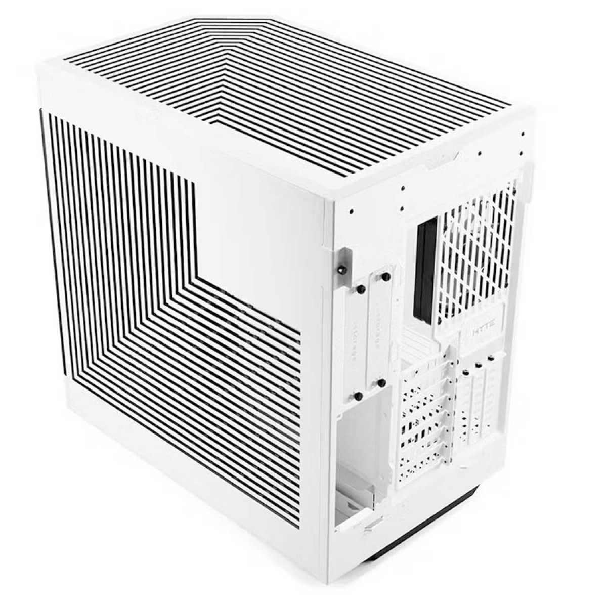 Gabinete Gamer Hyte Y60 Snow, Mid Tower, Vidro Temperado, ATX, Sem Fonte, Com 3 fans, White, CS-HYTE-Y60-WW