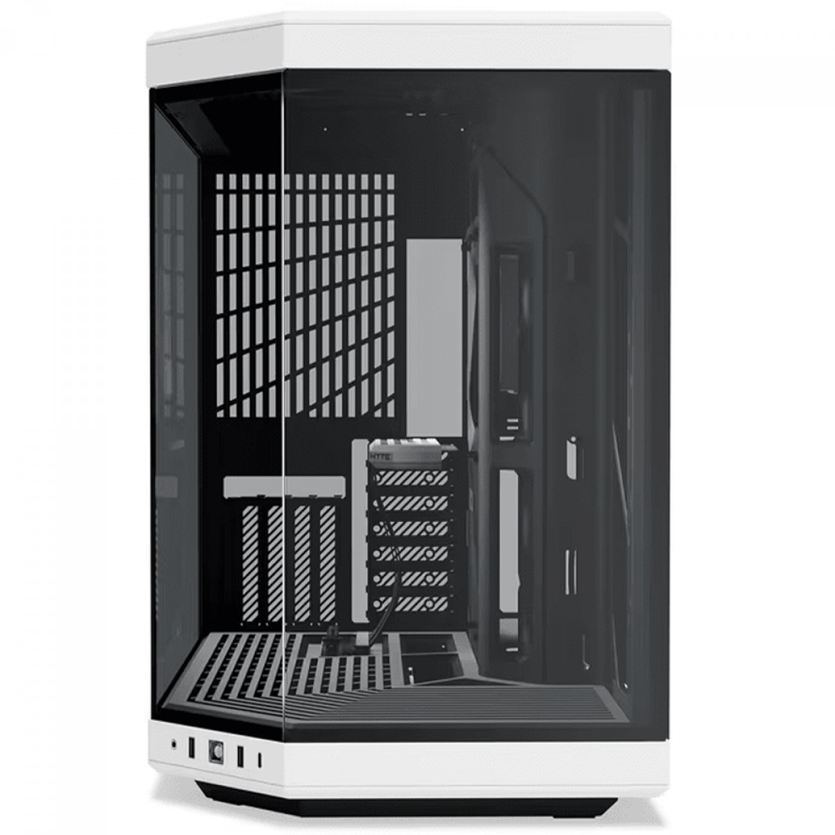 Gabinete Gamer Hyte Y70, Mid Tower, Vidro Temperado, EATX, Sem Fans, Preto e Branco, CS-HYTE-Y70-BW