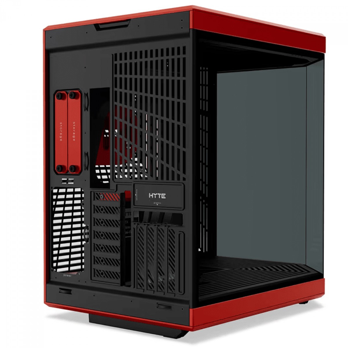 Gabinete Gamer Hyte Y70, Mid Tower, Vidro Temperado, EATX, Sem Fans, Preto e Vermelho, CS-HYTE-Y70-BR