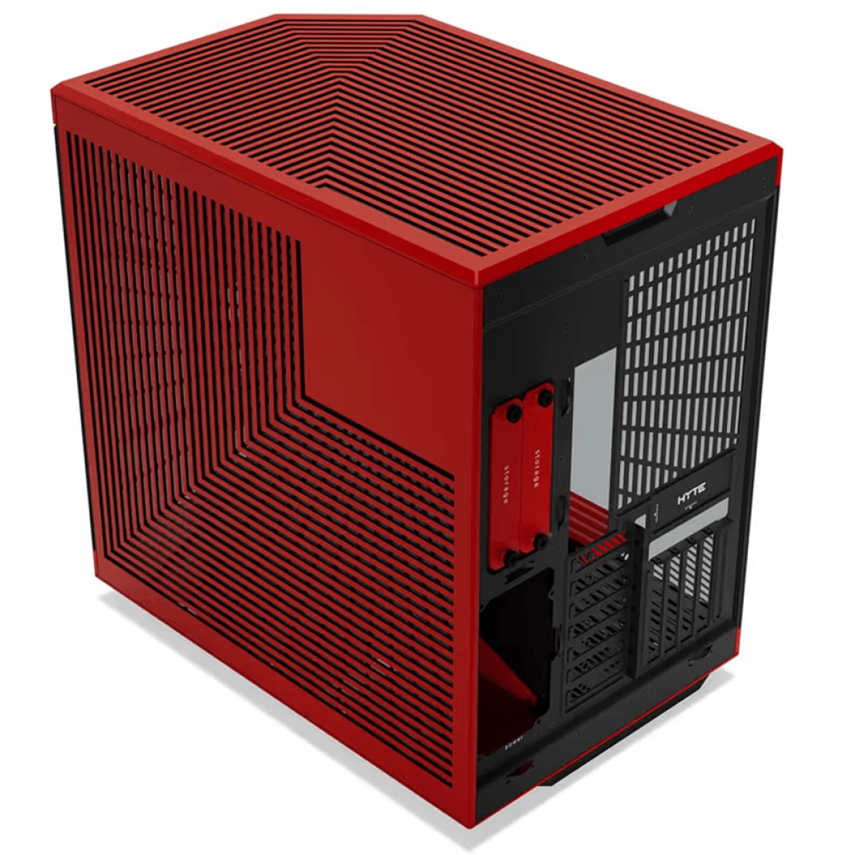 Gabinete Gamer Hyte Y70, Mid Tower, Vidro Temperado, EATX, Sem Fans, Preto e Vermelho, CS-HYTE-Y70-BR