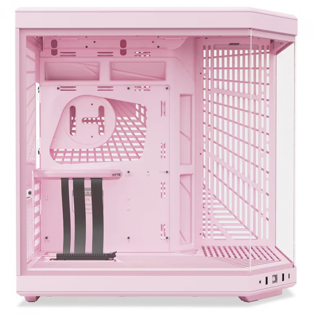 Gabinete Gamer Hyte Y70 Strawberry Milk, Mid Tower, Vidro Temperado, EATX, Sem Fans, Rosa, CS-HYTE-Y70-SM