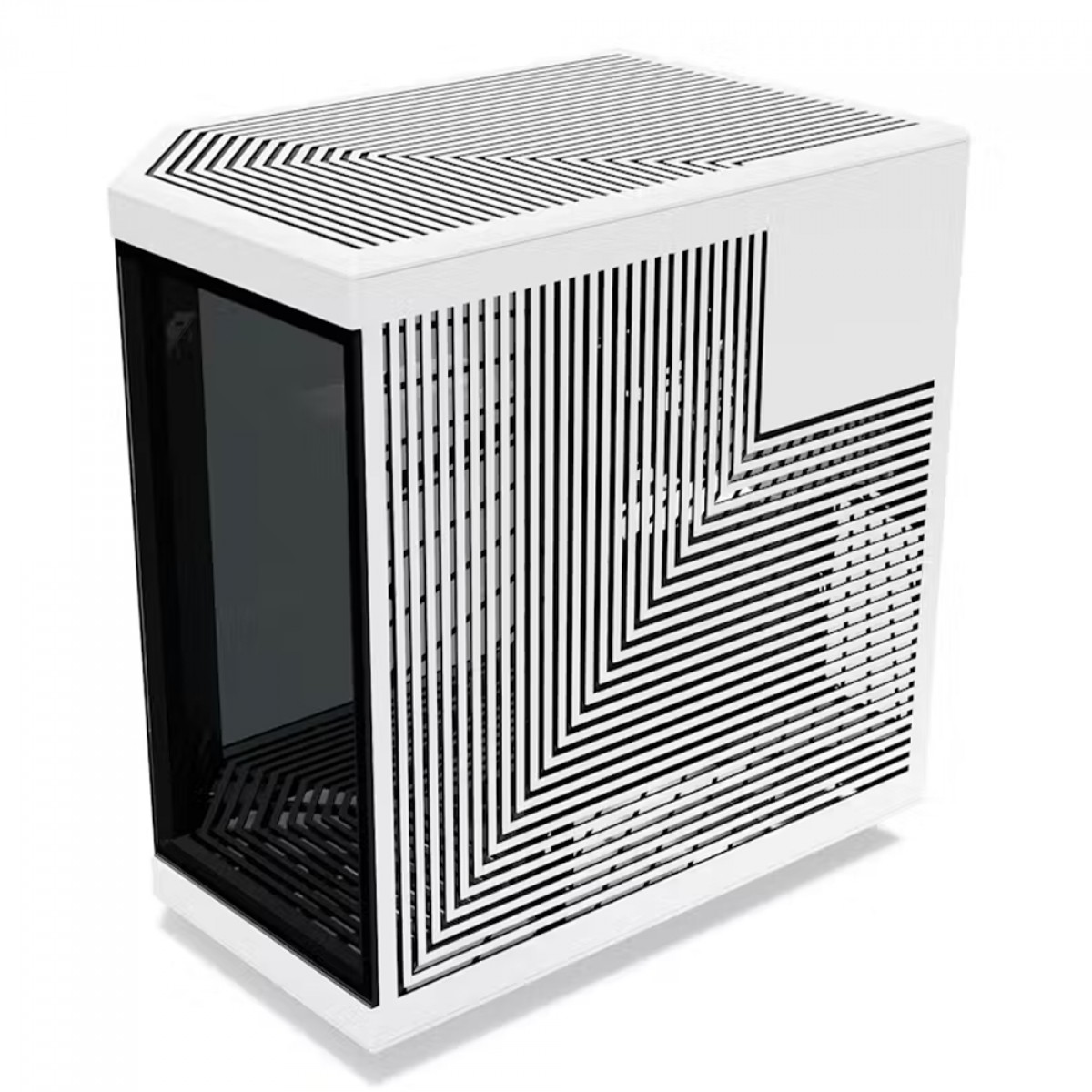 Gabinete Gamer Hyte Y70 Touch, Com Display 4K 14.1 Pol Touch, Mid Tower, Vidro Temperado, EATX, Sem Fans, Preto E Branco, CS-HYTE-Y70-BW-L