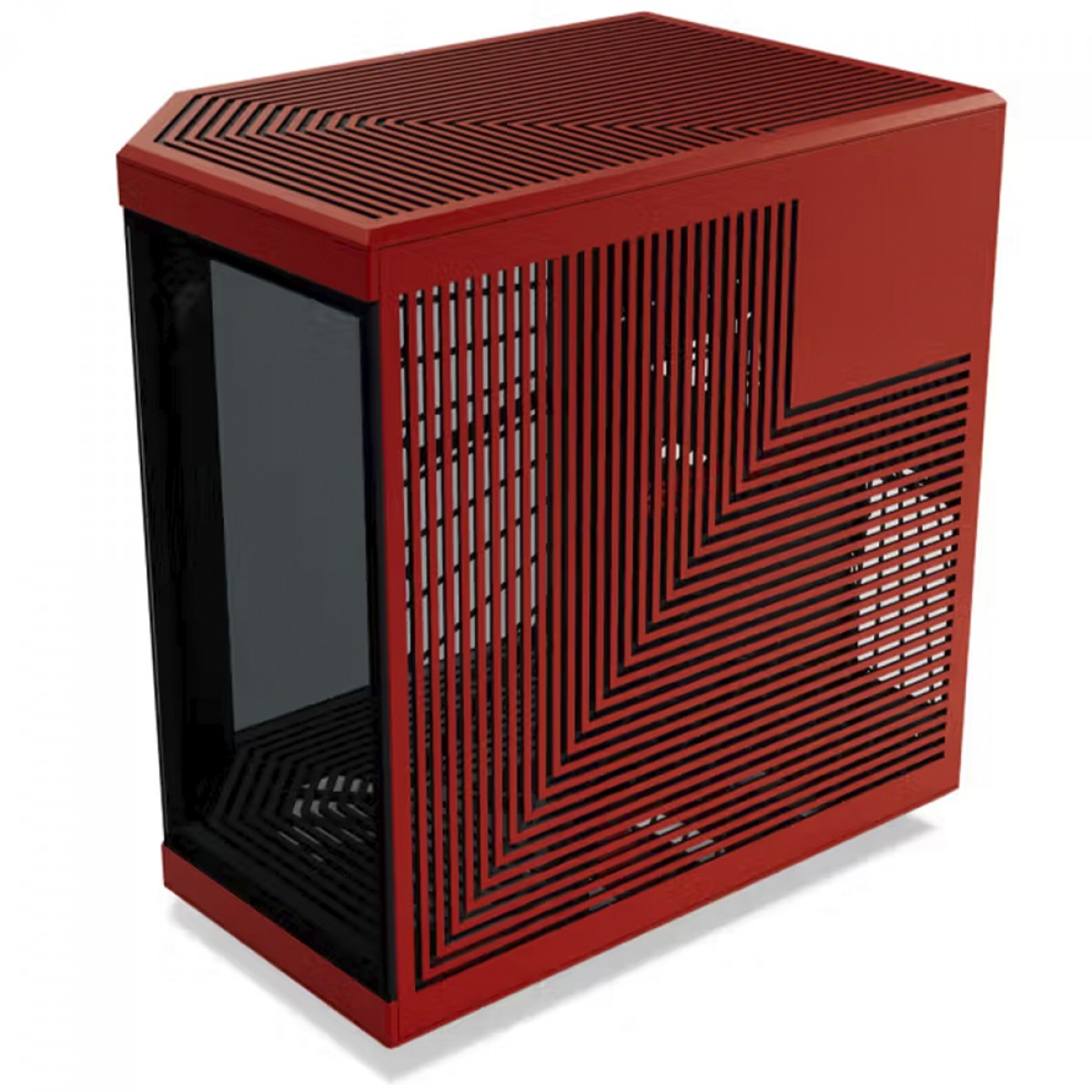 Gabinete Gamer Hyte Y70 Touch Infinite Black Cherry, Com Display 2.5K 14.9 Pol Touch, Mid Tower, Vidro Temperado, EATX, Sem Fans, Preto e Vermelho, CS-HYTE-Y70TTI-RB