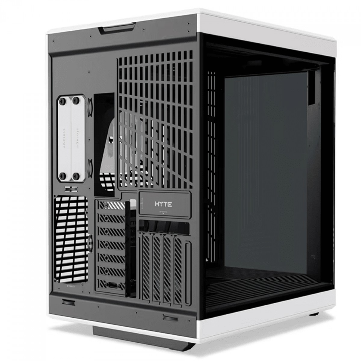 Gabinete Gamer Hyte Y70 Touch Infinite Panda, Com Display 2.5K 14.5 Pol Touch, Mid Tower, Vidro Temperado, EATX, Sem Fans, Preto e Branco, CS-HYTE-Y7