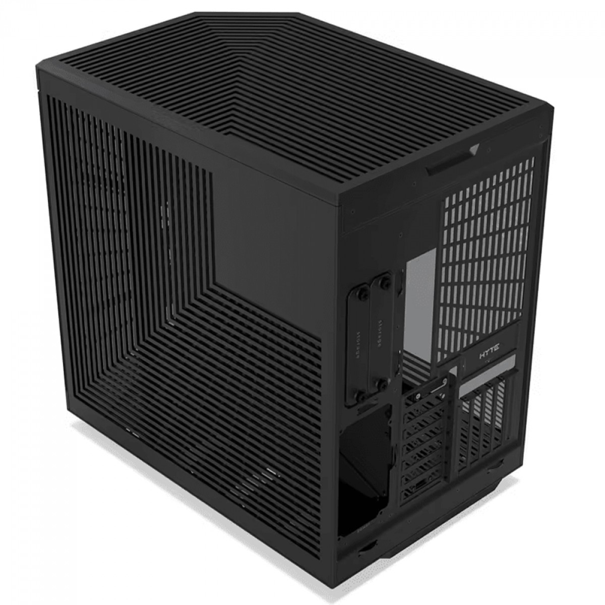 Gabinete Gamer Hyte Y70 Touch Infinite Pitch Black, Com Display 2.5K 14.5 Pol Touch, Mid Tower, Vidro Temperado, EATX, Sem Fans, Preto, CS-H
