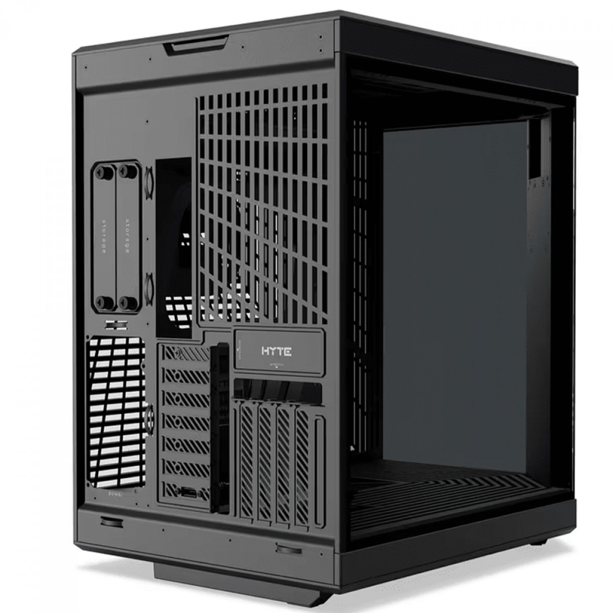 Gabinete Gamer Hyte Y70 Touch Infinite Pitch Black, Com Display 2.5K 14.5 Pol Touch, Mid Tower, Vidro Temperado, EATX, Sem Fans, Preto, CS-H