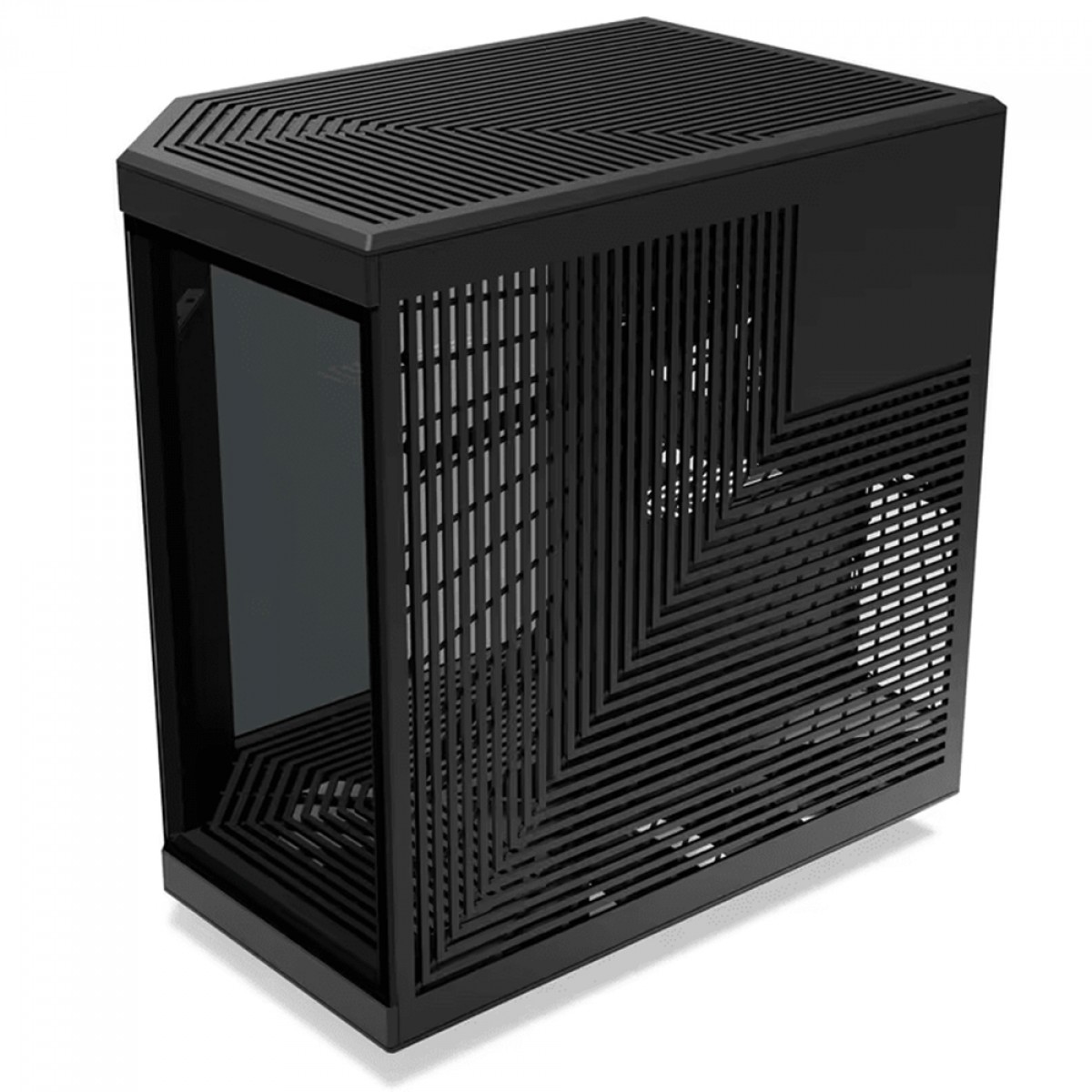 Gabinete Gamer Hyte Y70 Touch Infinite Pitch Black, Com Display 2.5K 14.9 Pol Touch, Mid Tower, Vidro Temperado, EATX, Sem Fans, Preto, CS-HYTE-Y70TTI-BB