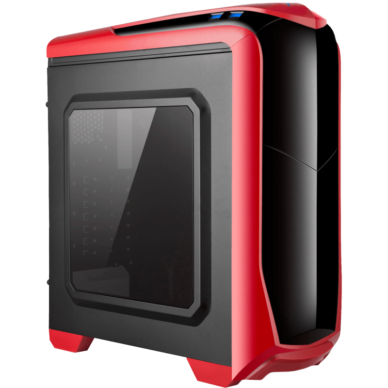 Gabinete Gamer Isolatic X2-6020R-CE/R-2U3 Red Mid Tower S/Fonte