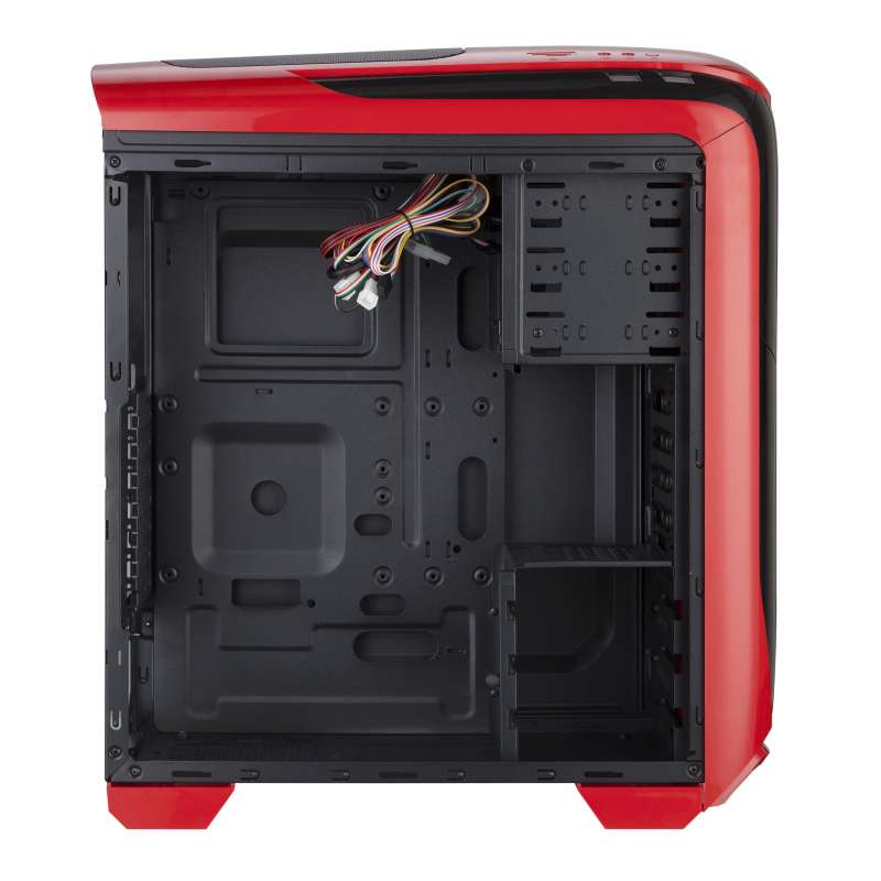 Gabinete Gamer Isolatic X2-6020R-CE/R-2U3 Red Mid Tower S/Fonte