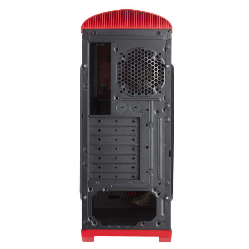 Gabinete Gamer Isolatic X2-6020R-CE/R-2U3 Red Mid Tower S/Fonte