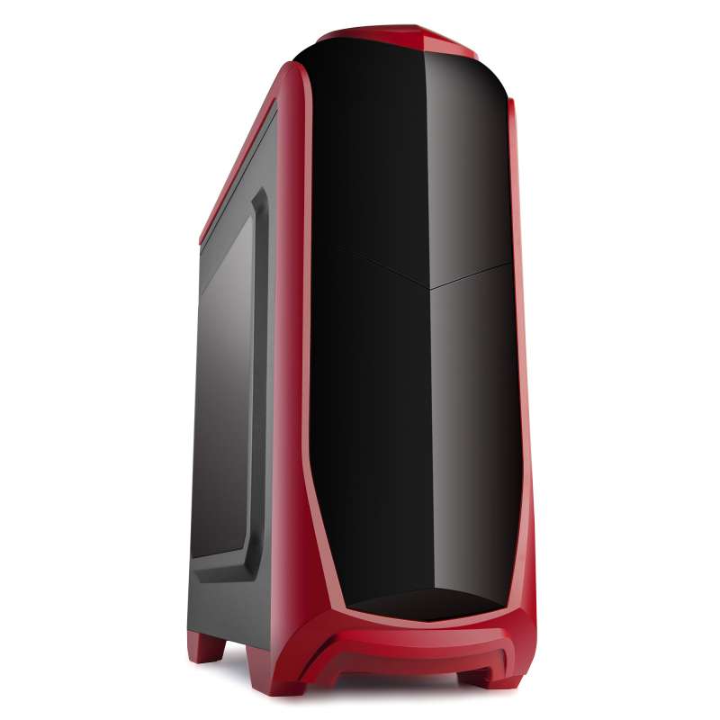 Gabinete Gamer Isolatic X2-6020R-CE/R-2U3 Red Mid Tower S/Fonte