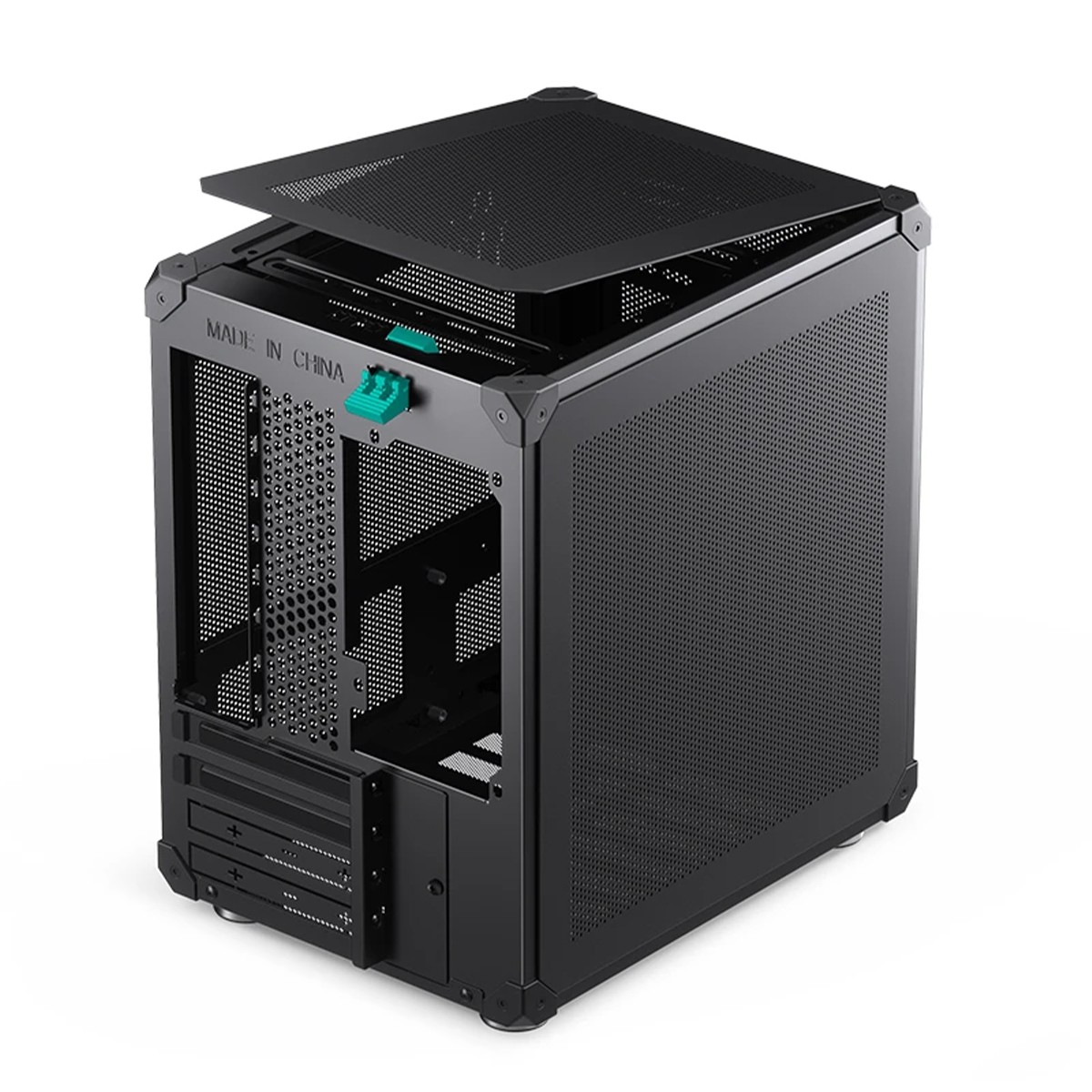Gabinete Gamer Jonsbo C6 Black, Mini Tower, M-ATX, Sem Fonte, Sem Fans, Preto