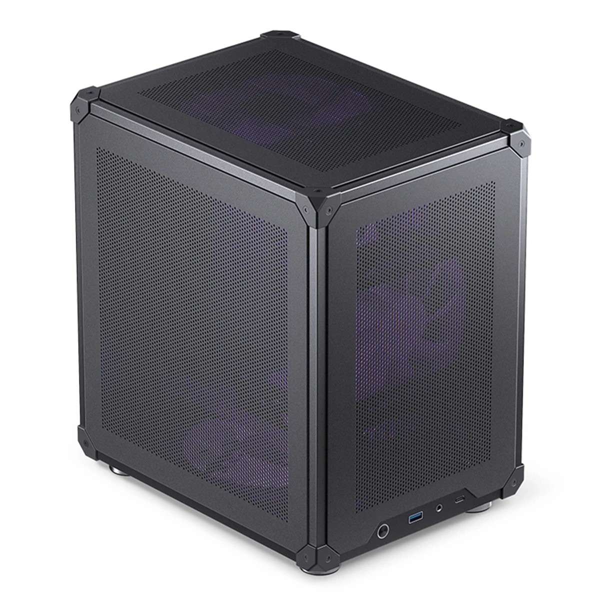 Gabinete Gamer Jonsbo C6 Black, Mini Tower, M-ATX, Sem Fonte, Sem Fans, Preto