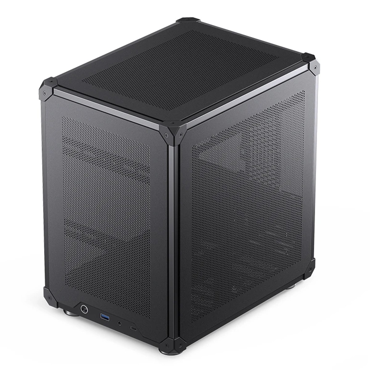 Gabinete Gamer Jonsbo C6 Black, Mini Tower, M-ATX, Sem Fonte, Sem Fans, Preto
