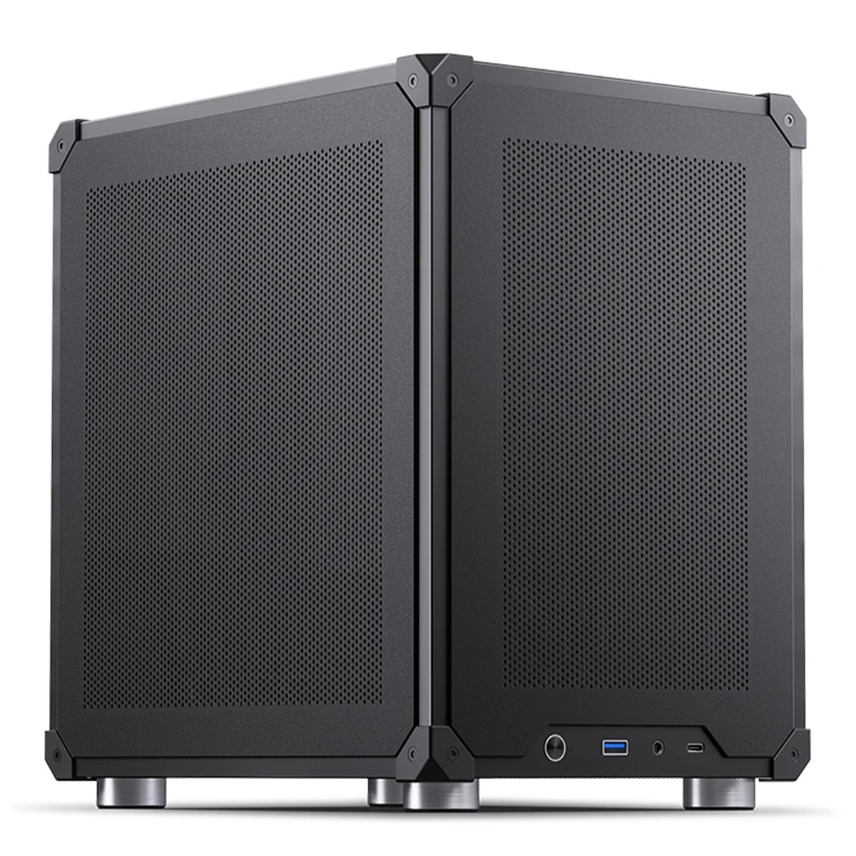 Gabinete Gamer Jonsbo C6 Black, Mini Tower, M-ATX, Sem Fonte, Sem Fans, Preto