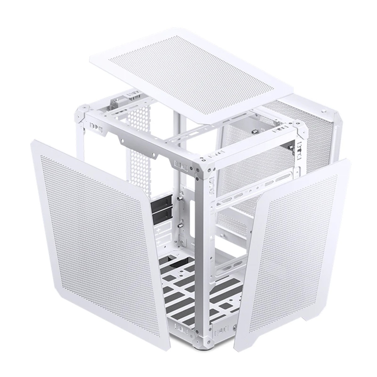 Gabinete Gamer Jonsbo C6 White, Mini Tower, M-ATX, Sem Fonte, Sem Fans, Branco