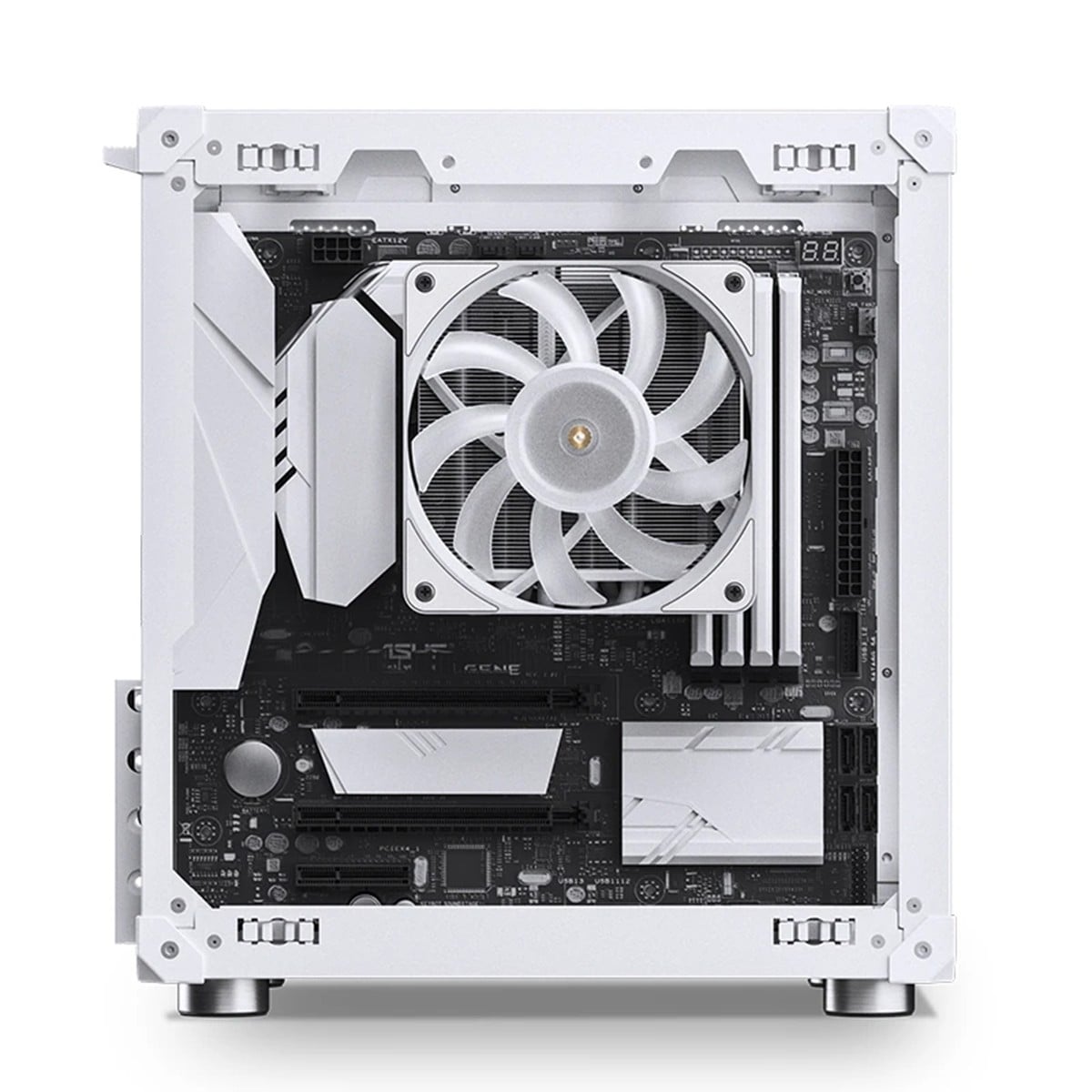 Gabinete Gamer Jonsbo C6 White, Mini Tower, M-ATX, Sem Fonte, Sem Fans, Branco