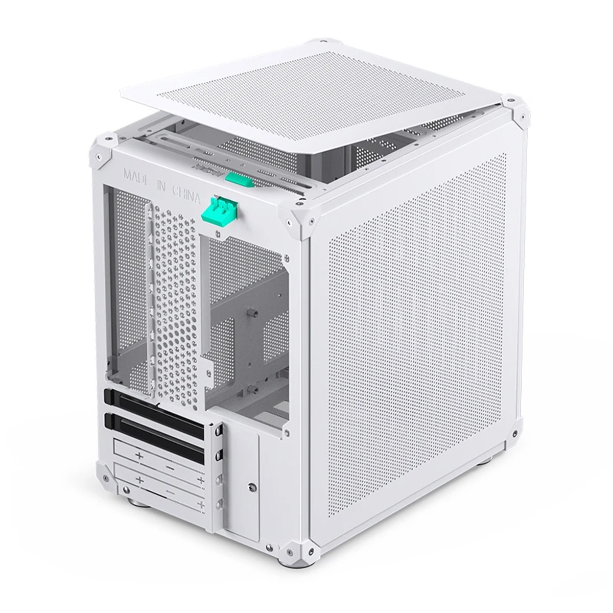Gabinete Gamer Jonsbo C6 White, Mini Tower, M-ATX, Sem Fonte, Sem Fans, Branco
