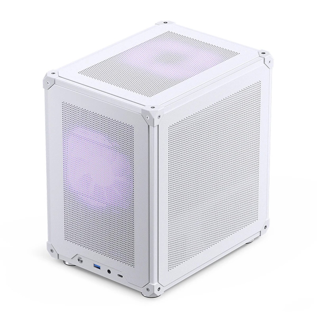 Gabinete Gamer Jonsbo C6 White, Mini Tower, M-ATX, Sem Fonte, Sem Fans, Branco