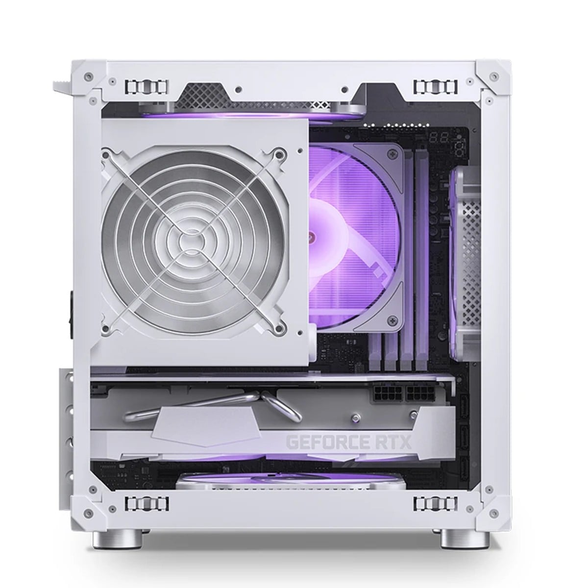 Gabinete Gamer Jonsbo C6 White, Mini Tower, M-ATX, Sem Fonte, Sem Fans, Branco