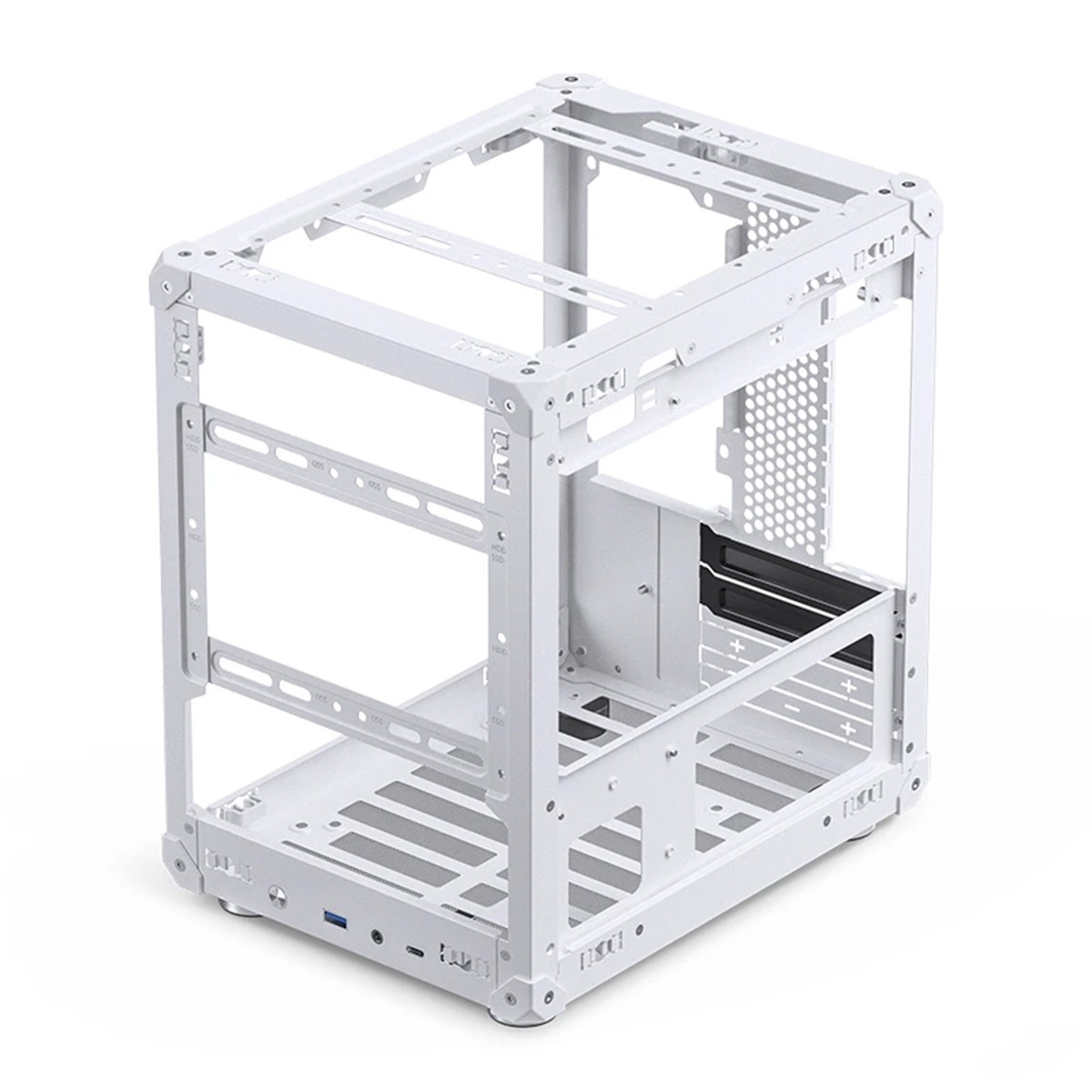 Gabinete Gamer Jonsbo C6 White, Mini Tower, M-ATX, Sem Fonte, Sem Fans, Branco