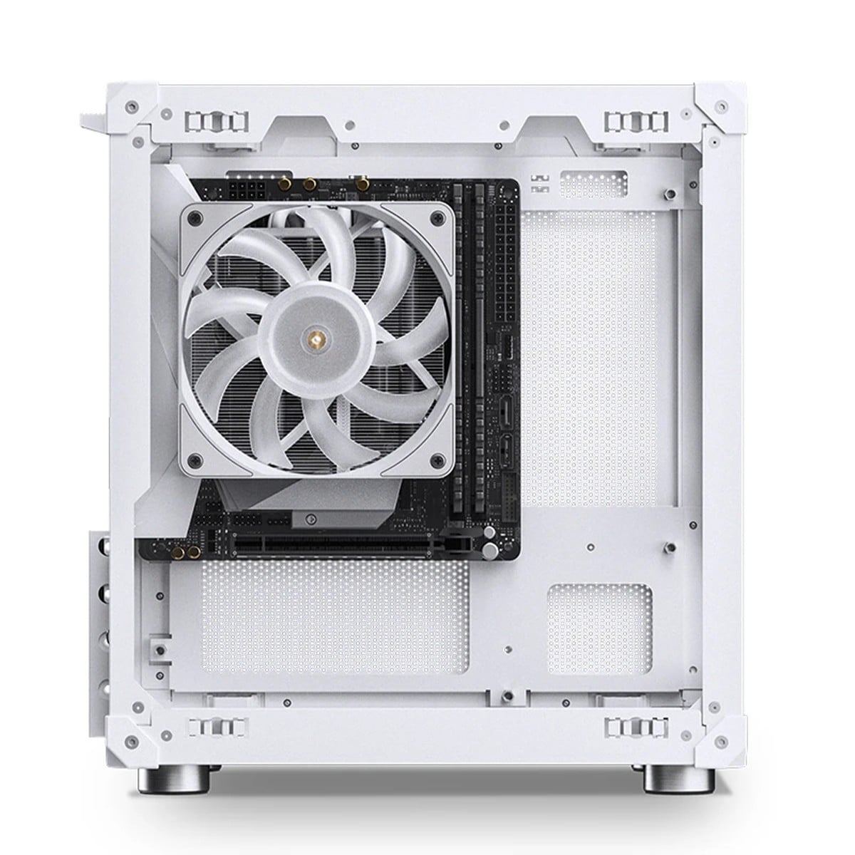 Gabinete Gamer Jonsbo C6 White, Mini Tower, M-ATX, Sem Fonte, Sem Fans, Branco