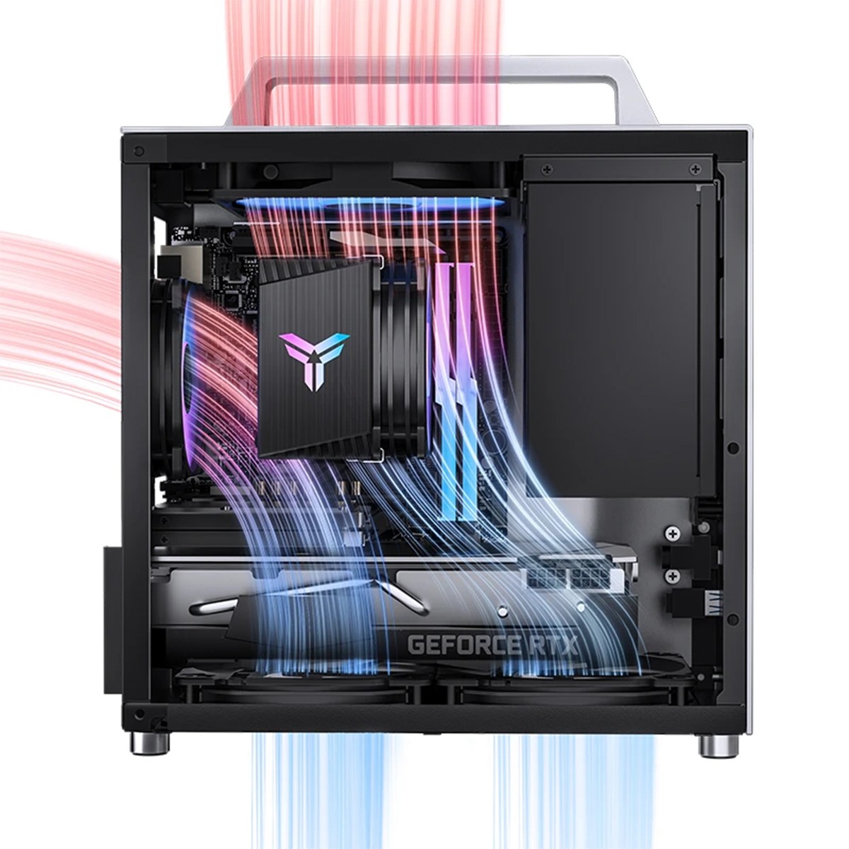 Gabinete Gamer Jonsbo T8 Plus, Mini Tower, Vidro Temperado, Mini ITX, Sem Fonte, Sem Fans, Cinza