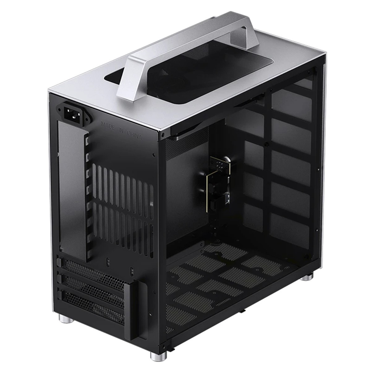 Gabinete Gamer Jonsbo T8 Plus, Mini Tower, Vidro Temperado, Mini ITX, Sem Fonte, Sem Fans, Cinza