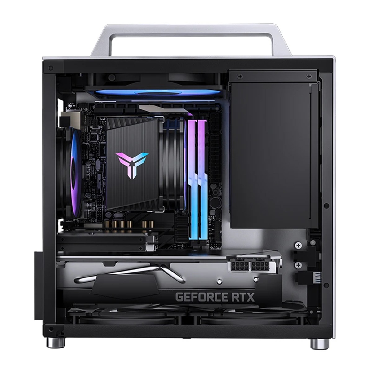 Gabinete Gamer Jonsbo T8 Plus, Mini Tower, Vidro Temperado, Mini ITX, Sem Fonte, Sem Fans, Cinza