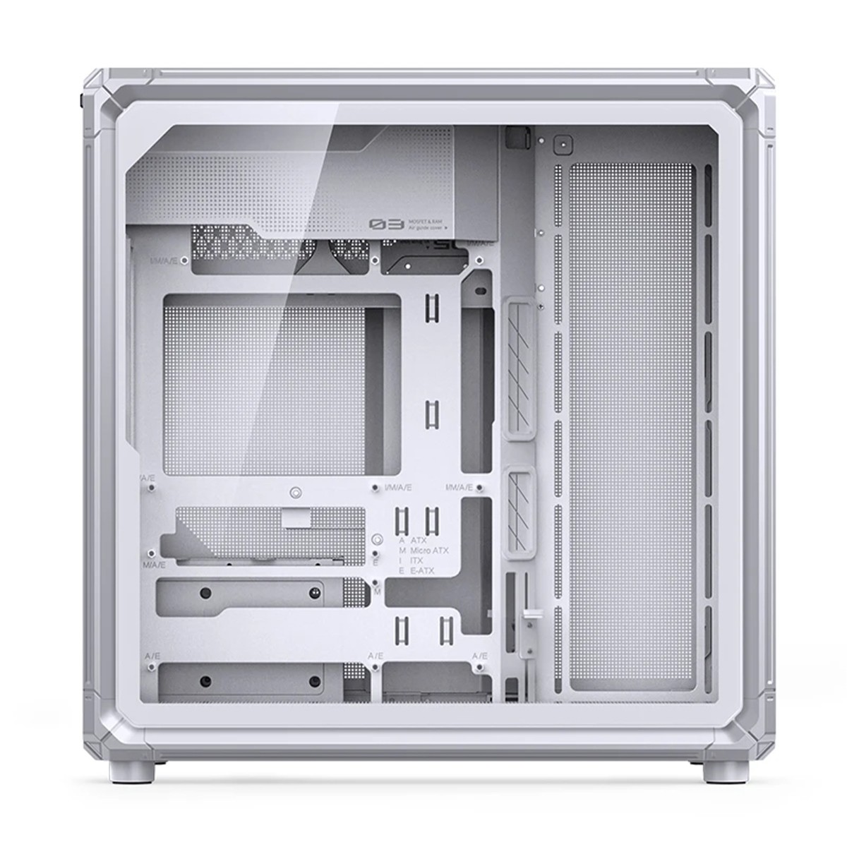 Gabinete Gamer Jonsbo X400 White, Mid Tower, Vidro Temperado, ATX, Sem Fonte, Sem Fans, Branco