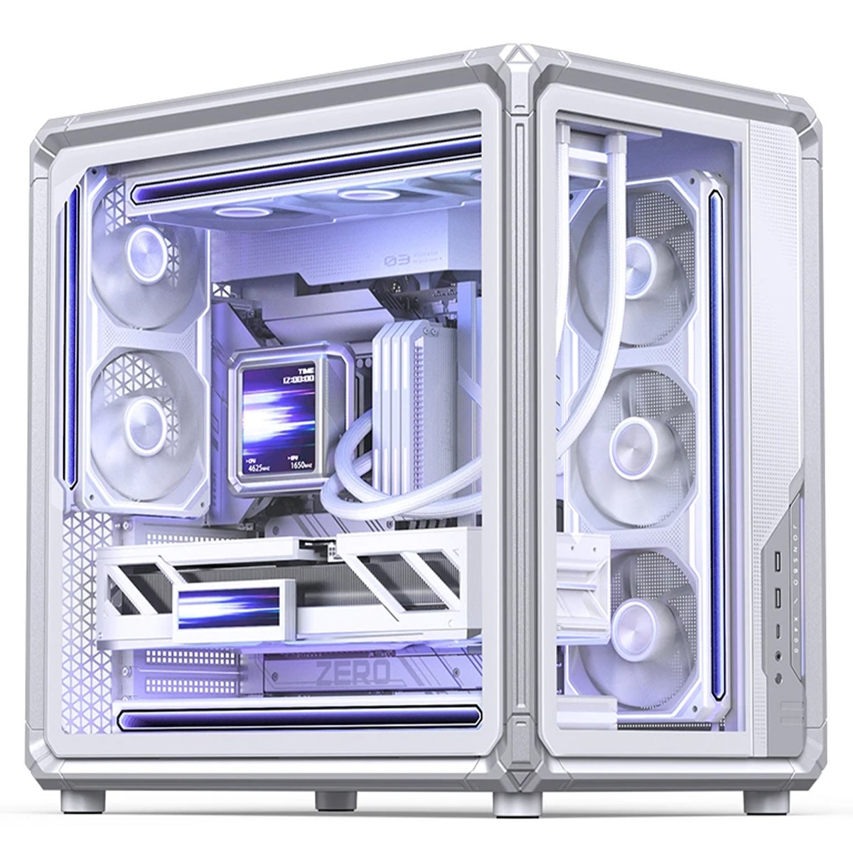 Gabinete Gamer Jonsbo X400 White, Mid Tower, Vidro Temperado, ATX, Sem Fonte, Sem Fans, Branco
