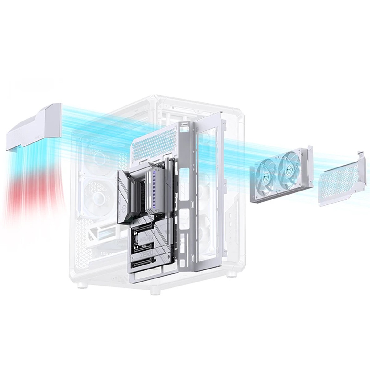 Gabinete Gamer Jonsbo X400 White, Mid Tower, Vidro Temperado, ATX, Sem Fonte, Sem Fans, Branco