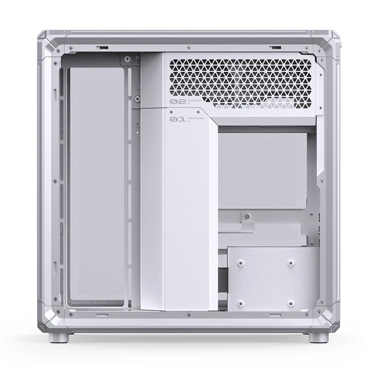 Gabinete Gamer Jonsbo X400 White, Mid Tower, Vidro Temperado, ATX, Sem Fonte, Sem Fans, Branco