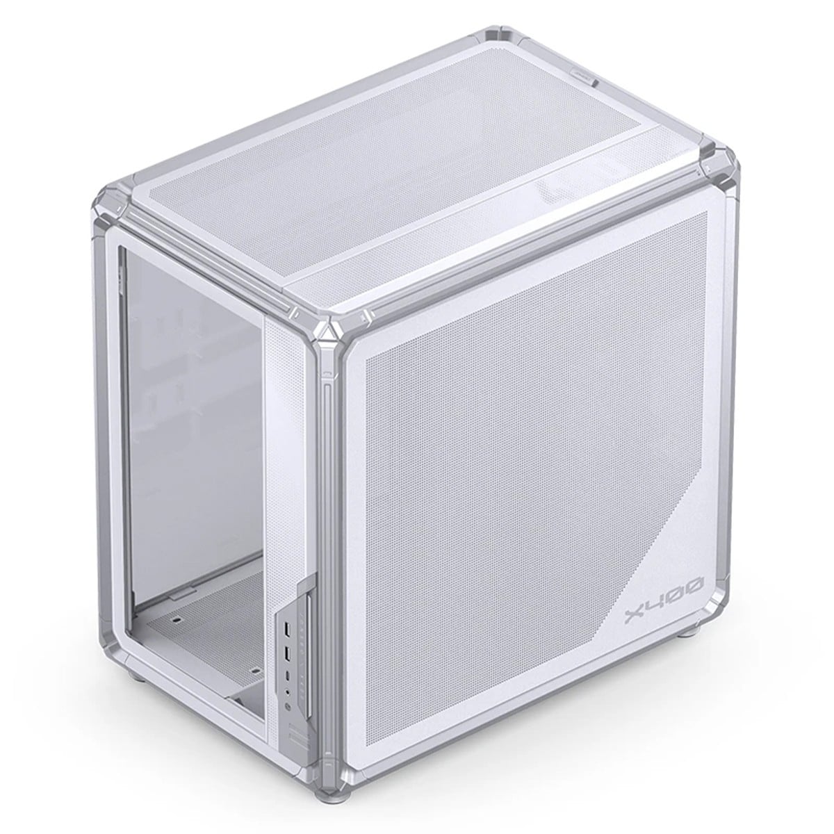 Gabinete Gamer Jonsbo X400 White, Mid Tower, Vidro Temperado, ATX, Sem Fonte, Sem Fans, Branco