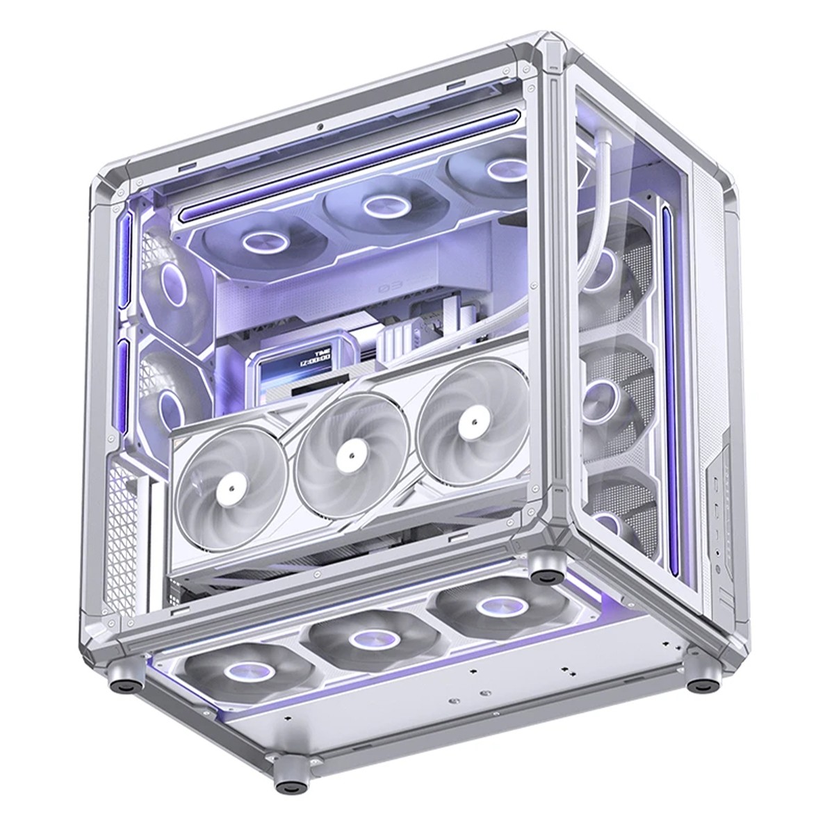 Gabinete Gamer Jonsbo X400 White, Mid Tower, Vidro Temperado, ATX, Sem Fonte, Sem Fans, Branco
