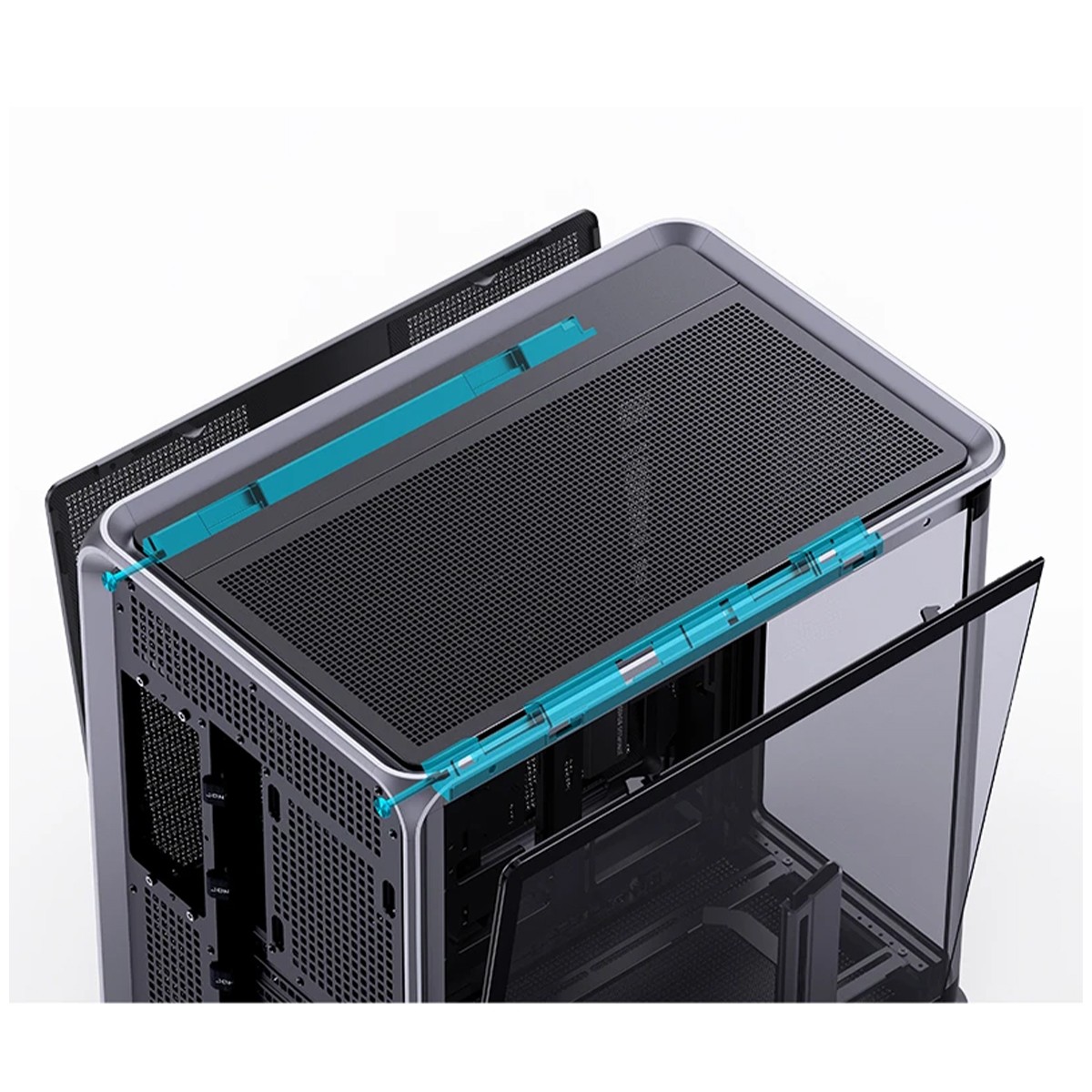 Gabinete Gamer Jonsbo/Jonsplus, Mid Tower, Vidro Temperado, ATX, Sem Fonte, Sem Fans, Cinza, BO400CG
