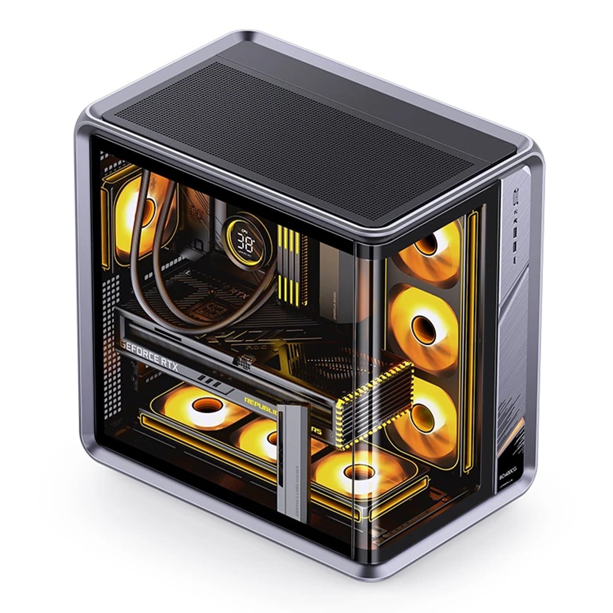 Gabinete Gamer Jonsbo/Jonsplus, Mid Tower, Vidro Temperado, ATX, Sem Fonte, Sem Fans, Cinza, BO400CG