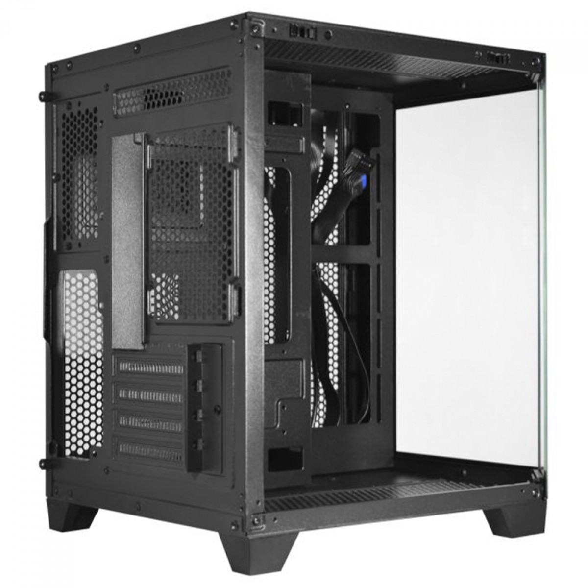 Gabinete Gamer K-MEX Aquario Ângulo CG-0620, Mid Tower, Vidro Temperado, m-ATX, Sem Fan, Preto, CG0620RH001CB0X