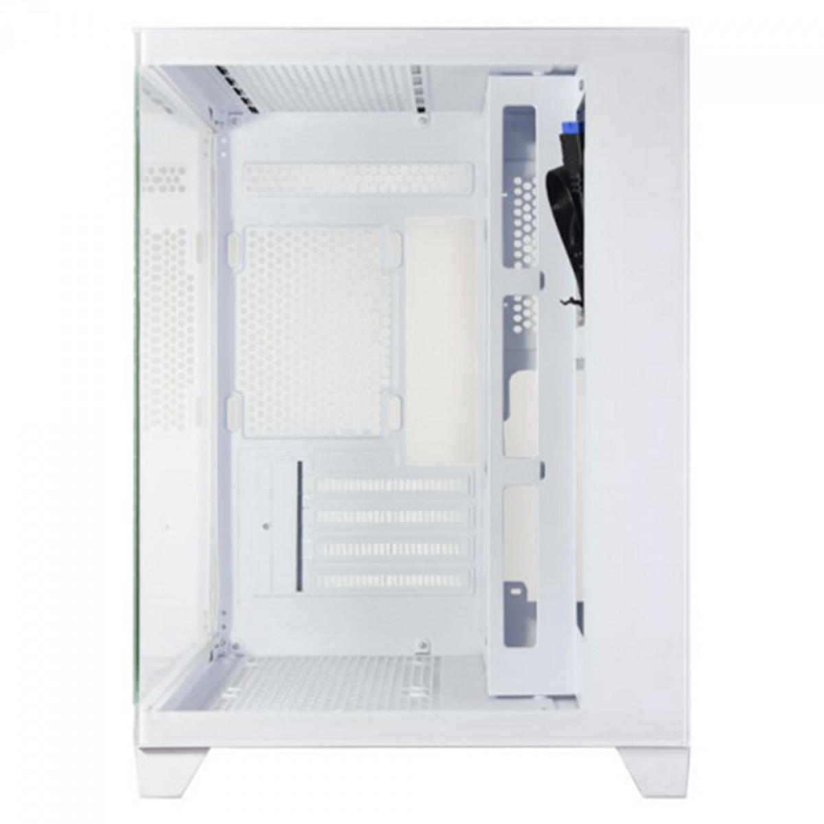 Gabinete Gamer K-MEX Aquario CG-W405, Mini Tower, Vidro Temperado, M-ATX, Sem Fonte, Com 2 Fans, Branco, CGW405RH002CB0X