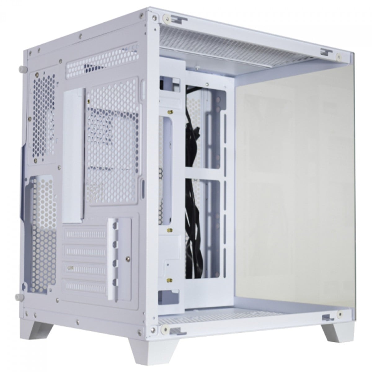 Gabinete Gamer K-MEX Aquario CG-W830, Mid Tower, Vidro Temperado, m-ATX, Sem Fan, Branco, CGW830RH002CB0X