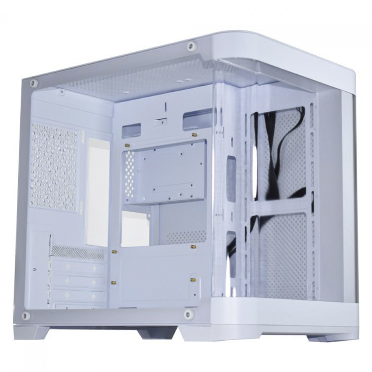 Gabinete Gamer K-MEX Aquário Curva White CG-W1AG, Mini Tower, Vidro Temperado, M-ATX, Sem Fan, Branco, CGW1AGRH002CB0X