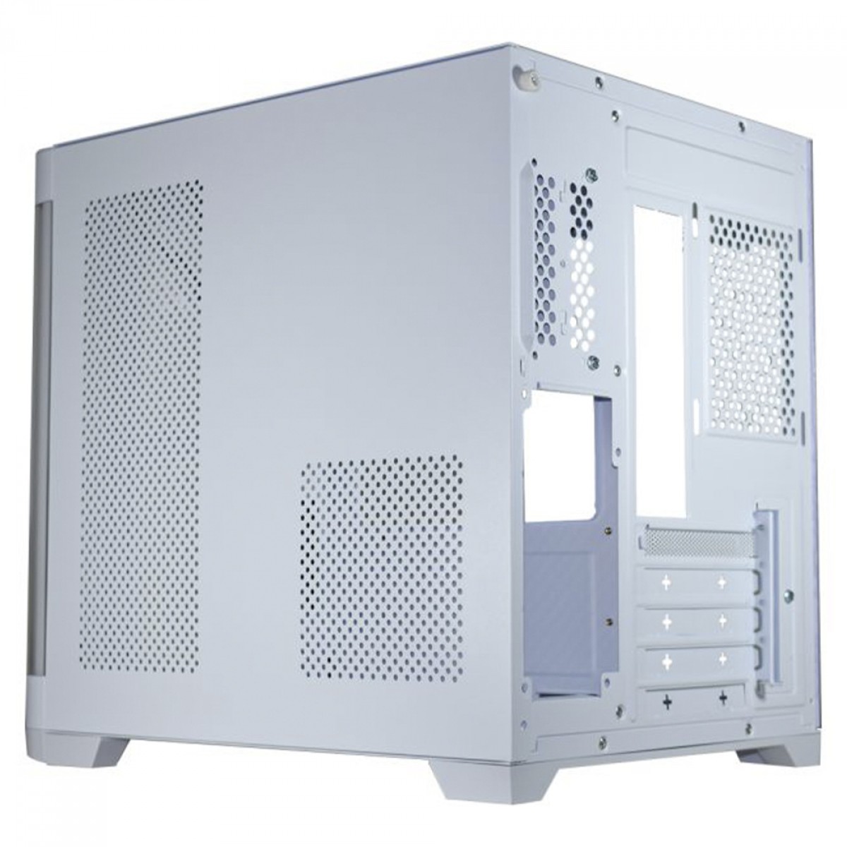 Gabinete Gamer K-MEX Aquário Curva White CG-W1AG, Mini Tower, Vidro Temperado, M-ATX, Sem Fan, Branco, CGW1AGRH002CB0X
