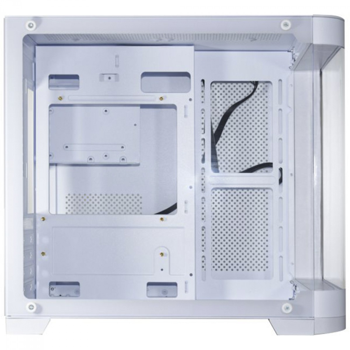 Gabinete Gamer K-MEX Aquário Curva White CG-W1AG, Mini Tower, Vidro Temperado, M-ATX, Sem Fan, Branco, CGW1AGRH002CB0X