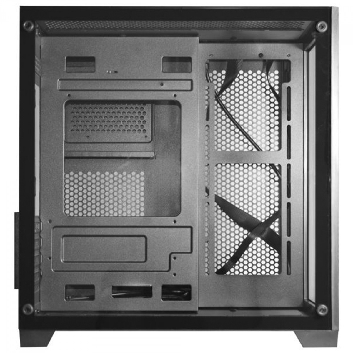 Gabinete Gamer K-MEX Aquario Micro IV CG-0415, Mid Tower, Vidro Temperado, m-ATX, Sem Fan, Preto, CG0415RH001CB0X