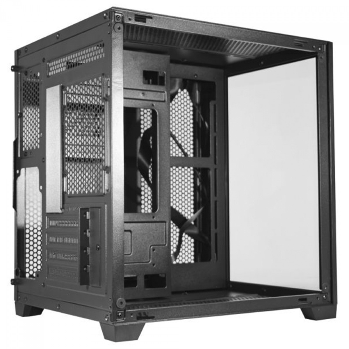 Gabinete Gamer K-MEX Aquario Micro IV CG-0415, Mid Tower, Vidro Temperado, m-ATX, Sem Fan, Preto, CG0415RH001CB0X