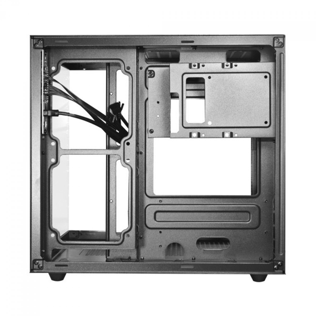 Gabinete Gamer K-MEX Aquario Micro, Mini Tower, Vidro Temperado, M-ATX, Black, Sem Fonte, Sem Fan, CG-02SB