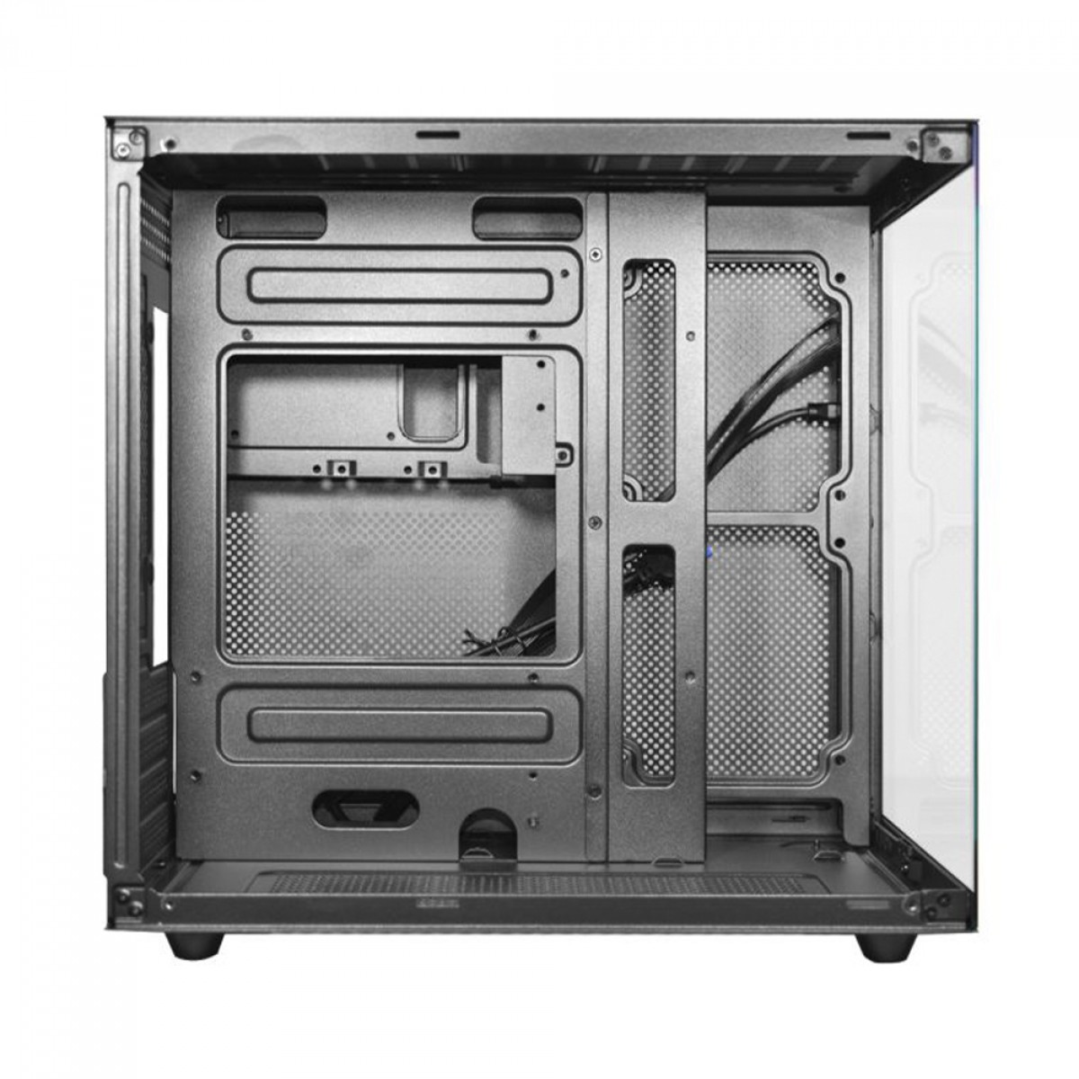 Gabinete Gamer K-MEX Aquario Micro, Mini Tower, Vidro Temperado, M-ATX, Black, Sem Fonte, Sem Fan, CG-02SB