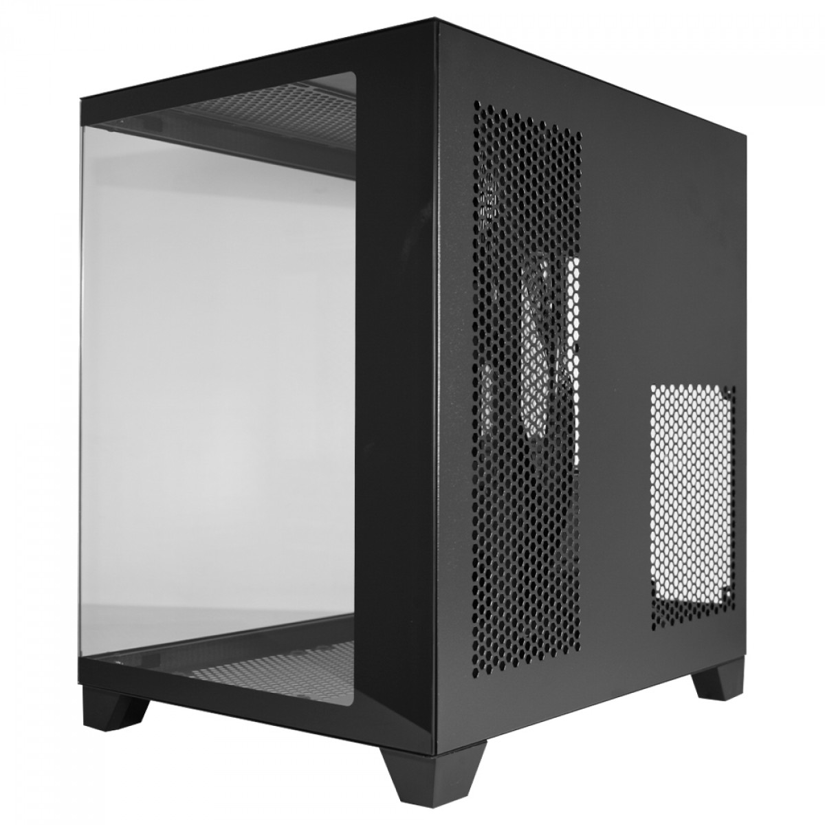 Gabinete Gamer K-MEX Aquário Micro, Mini Tower, Vidro Temperado, M-ATX, Sem Fonte, Sem Fan, Preto, CG0830